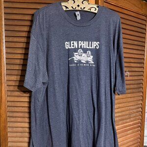 NEXT LEVEL Glen Phillips Mens 2XL Gray Short Sleeve Graphic Tee 29x46